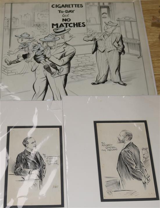 Caricatures by Boyde and Lee (3) 56 x 36cm